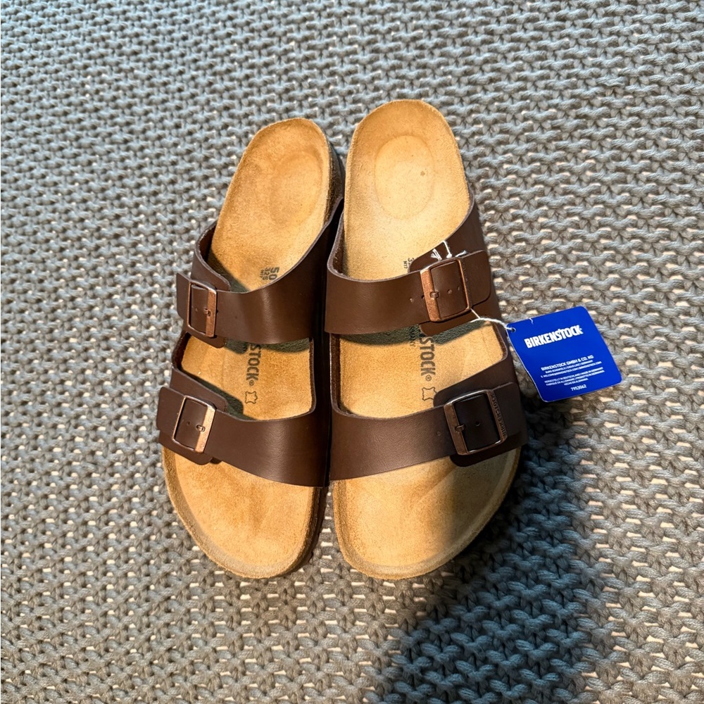 Birkenstock Dark Brown Double Strap Sandals